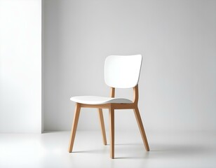white chair on white wall