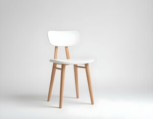 white chair on white background