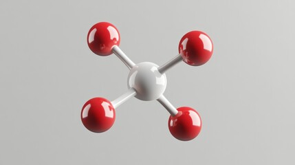 Obraz premium A 3D model of the Ha O molecule, with accurate representation of the bonds and angles between hydrogen and oxygen atoms.