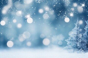 Fototapeta premium Christmas winter blurred snow backgrounds christmas.