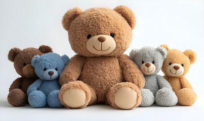 Obraz premium a group of teddy bears
