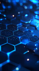 Obraz premium Hexagonal network with futuristic feel