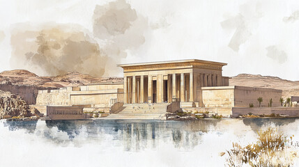 biblical-era temple by the River Jordan, connecting to significant religious events