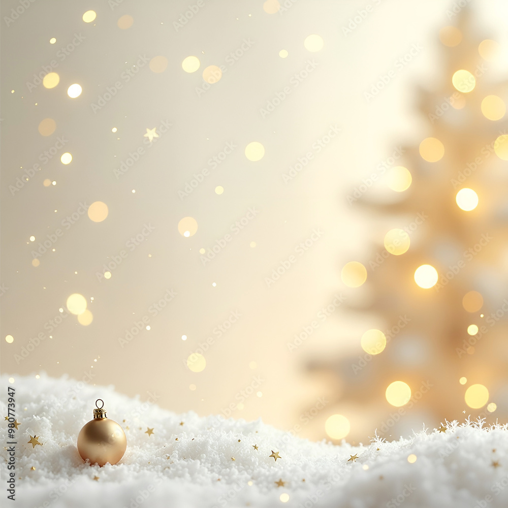 Wall mural christmas bokeh background defocused