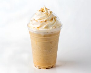 ice cream with white background (vanilla flavor)
