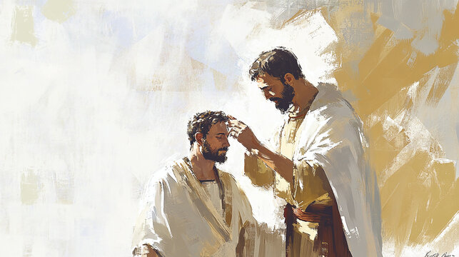 The anointing of David by the prophet Samuel, a pivotal moment in the Old Testament, marking David’s divine appointment as King of Israel