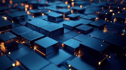 Fototapeta premium Future technological cube