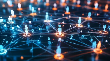 Close Up of a Network of Social Media Icons A colorful visualization of social media marketing with various networks in play.