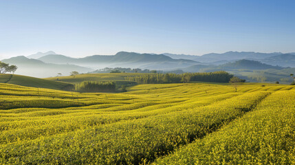Fototapeta premium The Serene Green Rolling Hills