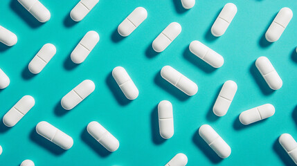 pharmaceuticals antibiotics pills medicine /colorful antibacterials pills on white background /capsule pill medicine
