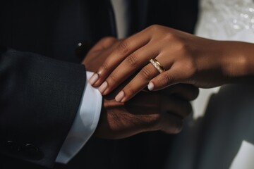 Obraz premium Finger ring hand jewelry.