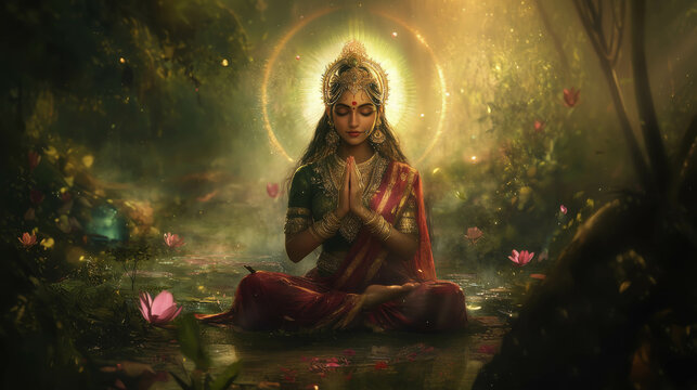 illustration of Goddess Parvati