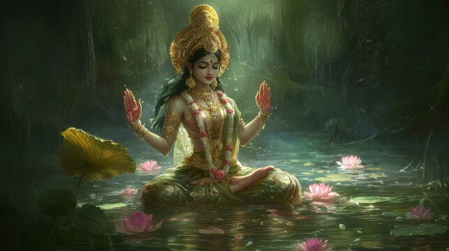 illustration of Goddess Parvati