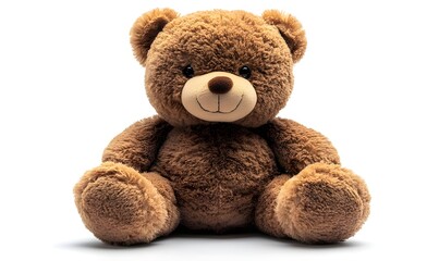 Fototapeta premium a brown teddy bear sitting on a white surface
