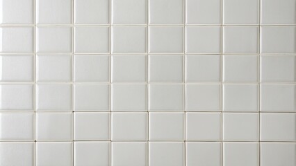 A pristine white 12x12 inch ceramic tile with clean lines and a subtle grid pattern serves as a