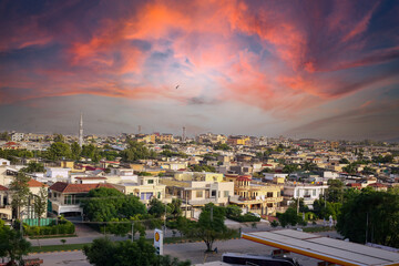 Islambad Pakistan 15 sep 2024, Famous landmark of Islamabad Pakistan, view of city Islamabd, photo taken from roof top in I.8.
