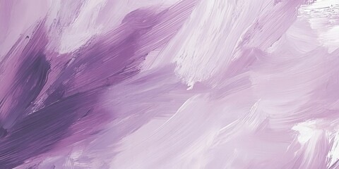 Obraz premium Abstract painting with soft lavender and purple brush strokes creating a serene atmosphere.