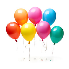 colorful ballons isolated on white background