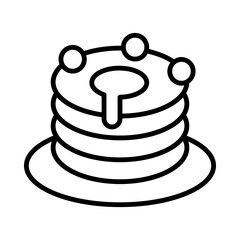Pancakes line icon