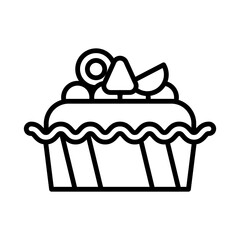 Fruit Tart line icon