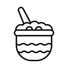 Rice Pudding line icon