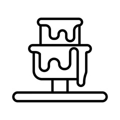 Chocolate Fountain line icon