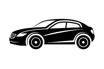 vector car for logo. car silhouette. black car design on white background 