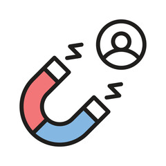 Efficient lead generation icon, ideal for marketing and sales tools