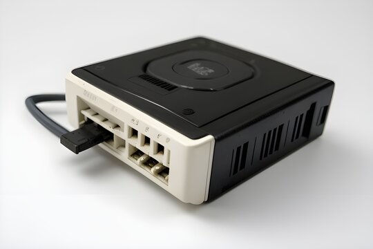 Vintage Dial-Up Modem Isolated on White Background