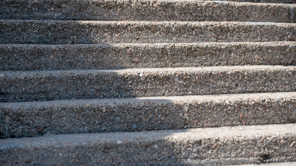 stone steps of the staircase close up