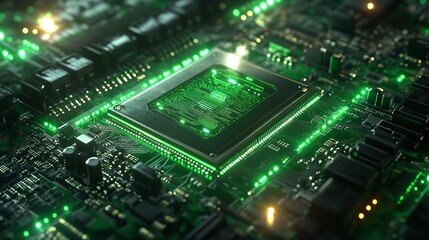 Fototapeta premium Abstract Circuit Board Frottage Art
