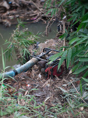 River water suction machine for dry rice fields.