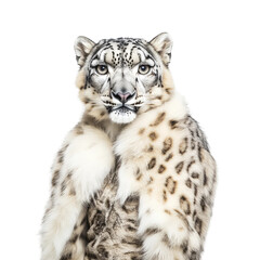 Fototapeta premium Snow leopard with a watchful gaze