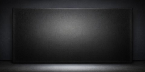 A stark, glossy black background devoid of any texture or pattern, providing a neutral canvas for creative designs,