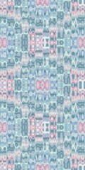 Obraz premium Abstract Kaleidoscope Geometry Psychedelic Art Pastel Pink Blue White Pattern Background