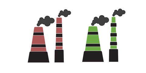 Chimney smoke icon for chimney sweep concept. Vector illustration