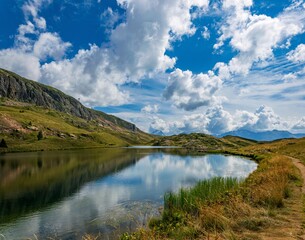 lake Noir in the mountains, French Alps