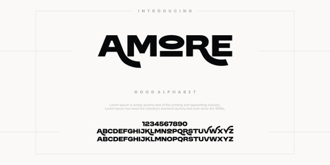 Modern minimal abstract alphabet fonts. Typography colorful creative font. vector illustration