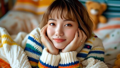 portrait of a girl smile