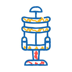 electric chair doodle icon sketch vector. electric chair sign. isolated symbol illustration