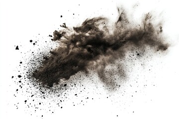 Explosive black powder cloud art