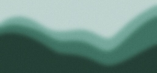 Abstract background with green gradient, waves, graininess, grunge noise, website banner design, copy space