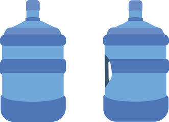 5 gallon water jug or water bottle dispenser isolated on a white background.
