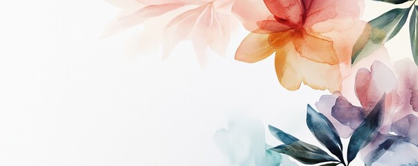 Obraz premium Abstract Floral Watercolor, Soft, abstract watercolor interpretations of various flowers