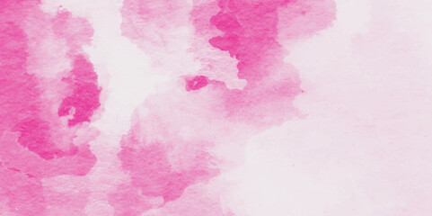 Abstract brush painted sky fantasy pastel pink watercolor background,Fantasy smooth light pink watercolor paper textured.watercolor background concept, vector.