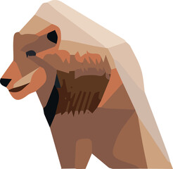 Zoo animal low poly design