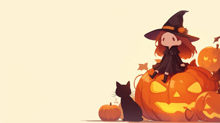 ハロウィーンの仮装をした女の子