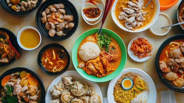 Discover the vibrant food scene at Singapore's hawker centers, where local dishes like Hainanese chicken rice and laksa are served at Michelin-star quality.