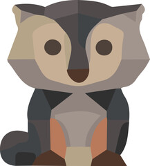 Zoo animal low poly design
