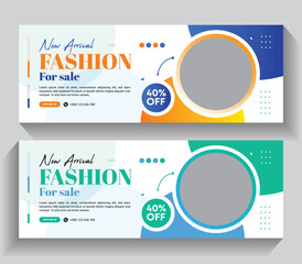 Fashion sale Facebook cover and web banner template